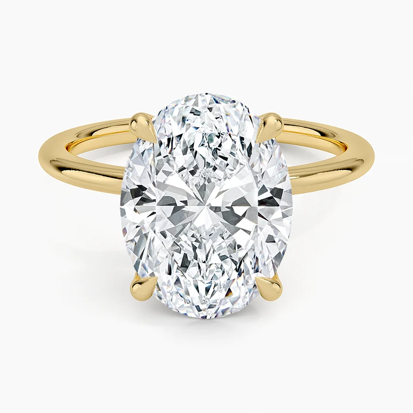 1ct Oval Cut Solitaire Diamond Wedding Ring