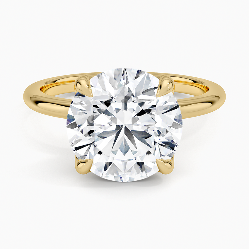 4ct Round Cut Solitaire Diamond Wedding Ring