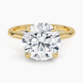 4ct Round Cut Solitaire Diamond Wedding Ring