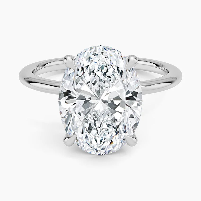 1ct Oval Cut Solitaire Diamond Wedding Ring