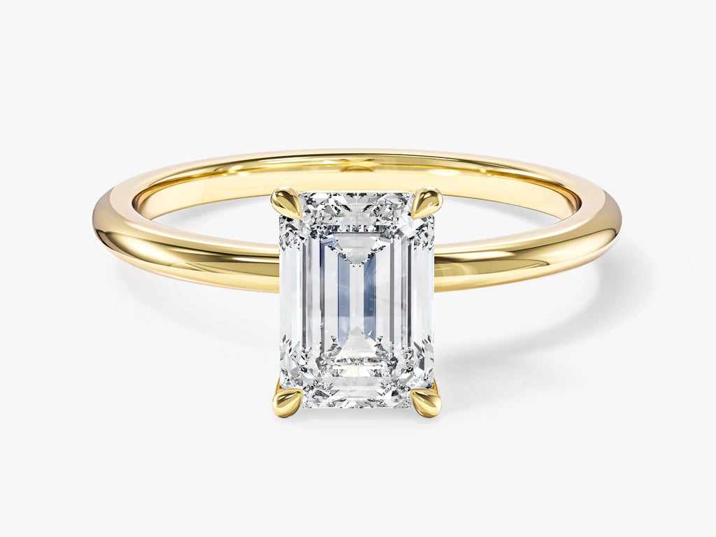1ct Emerald Cut Solitaire Diamond Wedding Ring