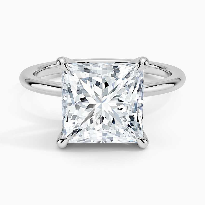 4.5ct Princess Cut Solitaire Diamond Wedding Ring