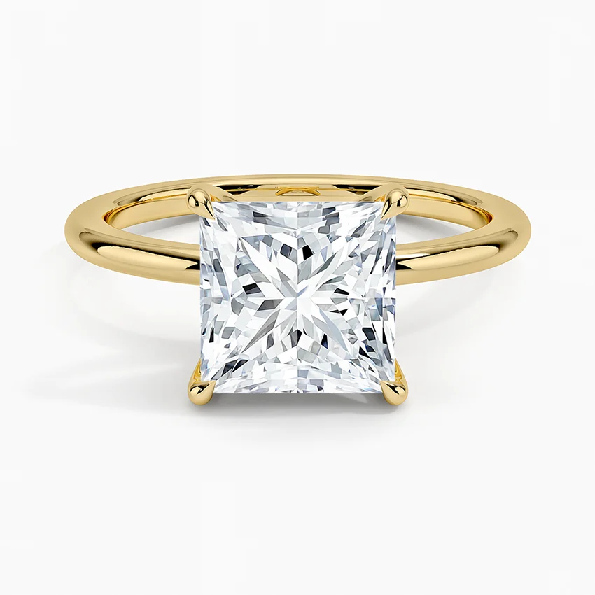 2ct Princess Cut Solitaire Diamond Wedding Ring