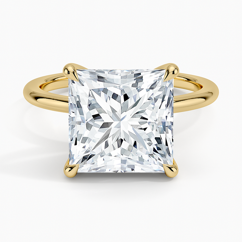 5.5ct Princess Cut Solitaire Diamond Wedding Ring