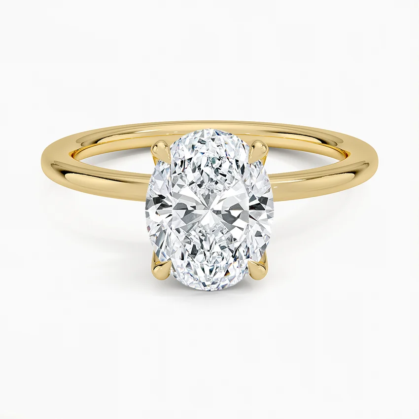 1ct Oval Cut Solitaire Diamond Wedding Ring