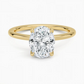 1ct Oval Cut Solitaire Diamond Wedding Ring