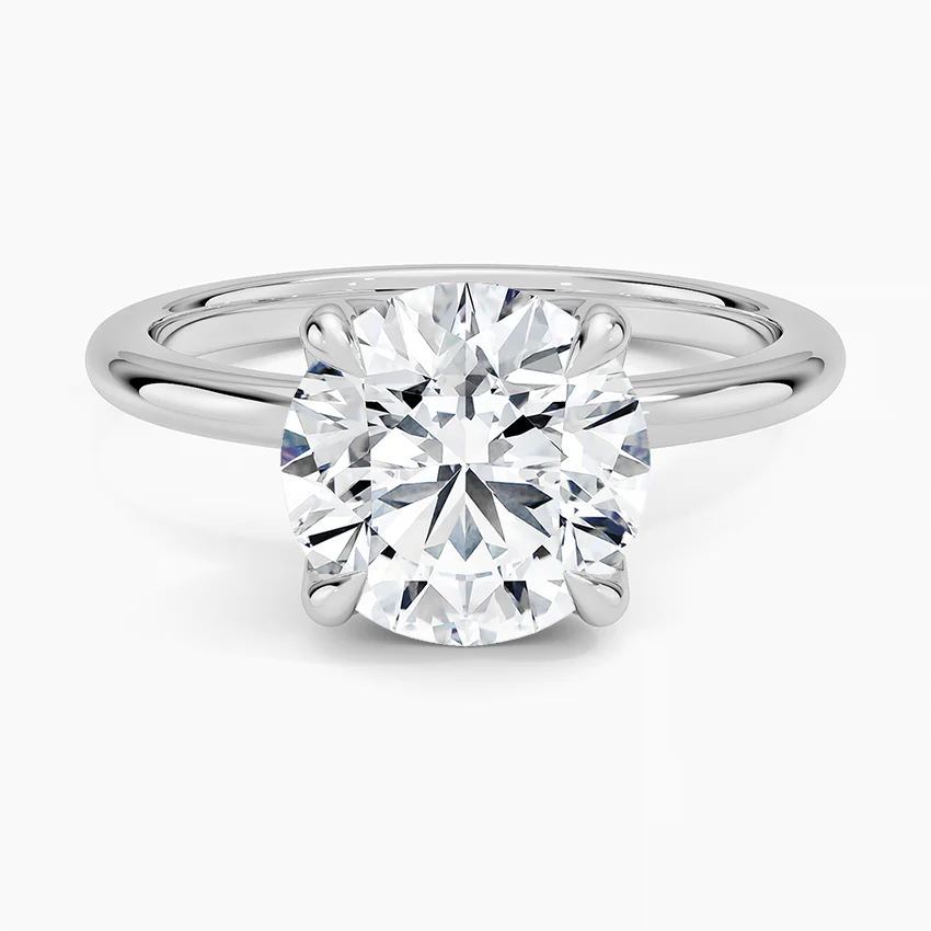 2.5ct Round Cut Solitaire Diamond Wedding Ring