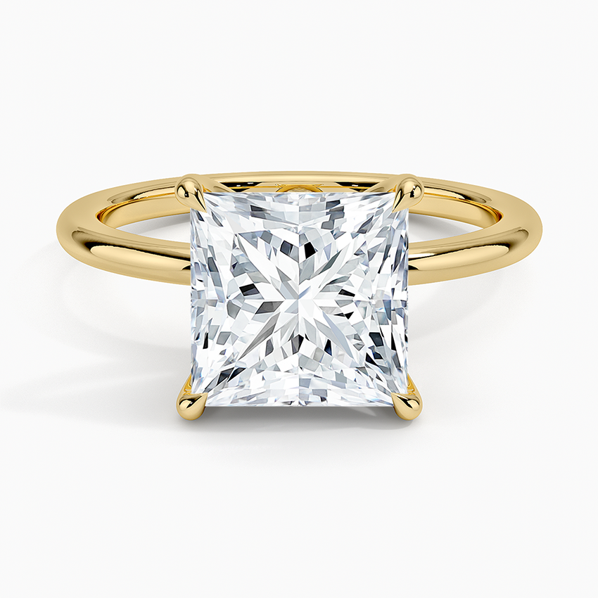 3.5ct Princess Cut Solitaire Diamond Wedding Ring