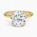 3.5ct Round Cut Solitaire Diamond Wedding Ring
