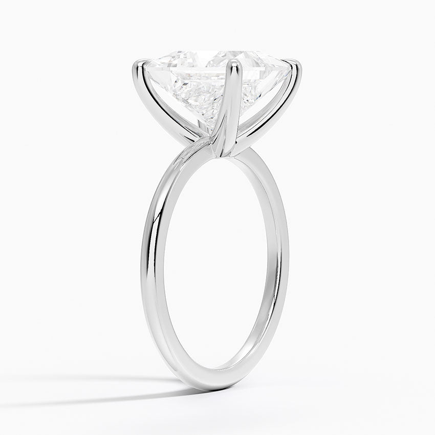 4.5ct Princess Cut Solitaire Diamond Wedding Ring