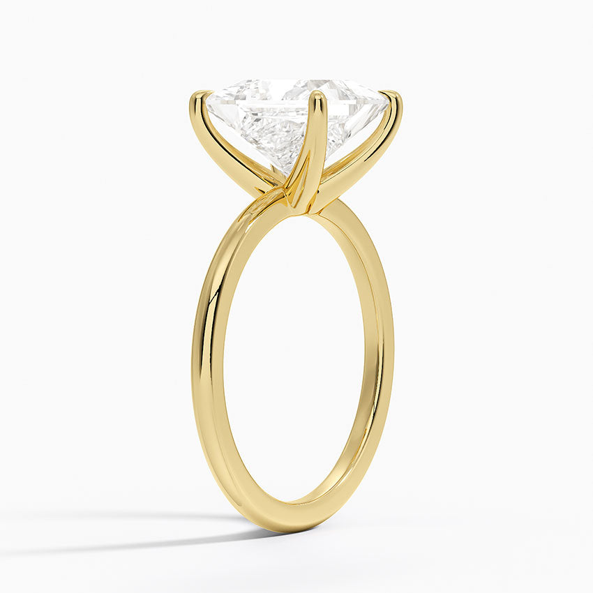 3.5ct Princess Cut Solitaire Diamond Wedding Ring