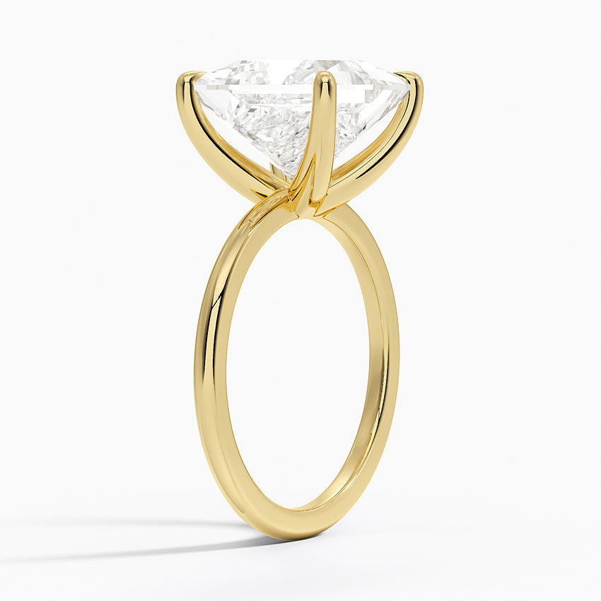5ct Princess Cut Solitaire Diamond Wedding Ring