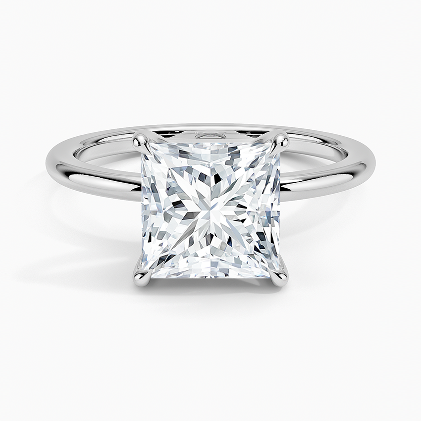 2ct Princess Cut Solitaire Diamond Wedding Ring