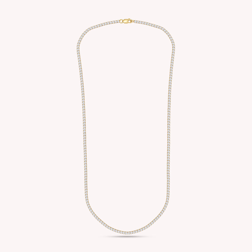 4cts Tennis Necklace 16in Round Cut Lab Grown Diamond