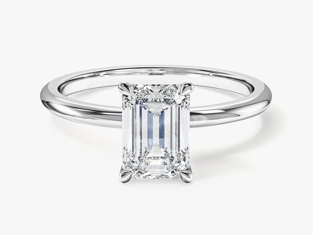 1ct Emerald Cut Solitaire Diamond Wedding Ring