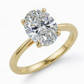3.5ct Oval Cut Solitaire Diamond Wedding Ring