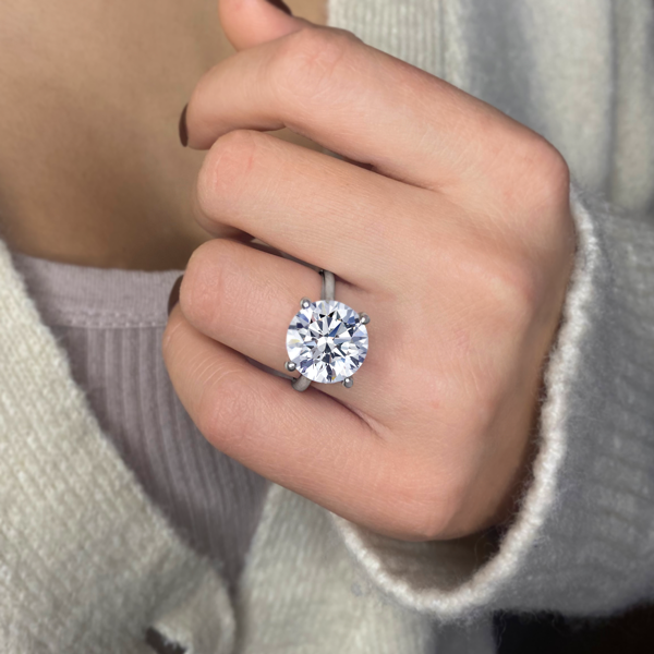 6ct Round Cut Solitaire Diamond Wedding Ring