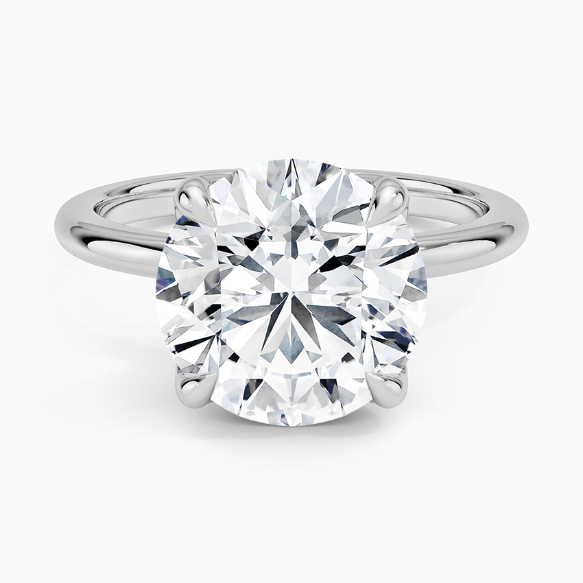 4ct Round Cut Solitaire Diamond Wedding Ring