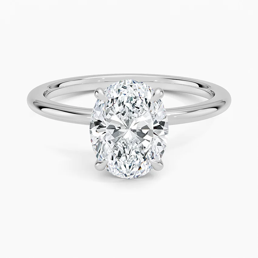 1ct Oval Cut Solitaire Diamond Wedding Ring