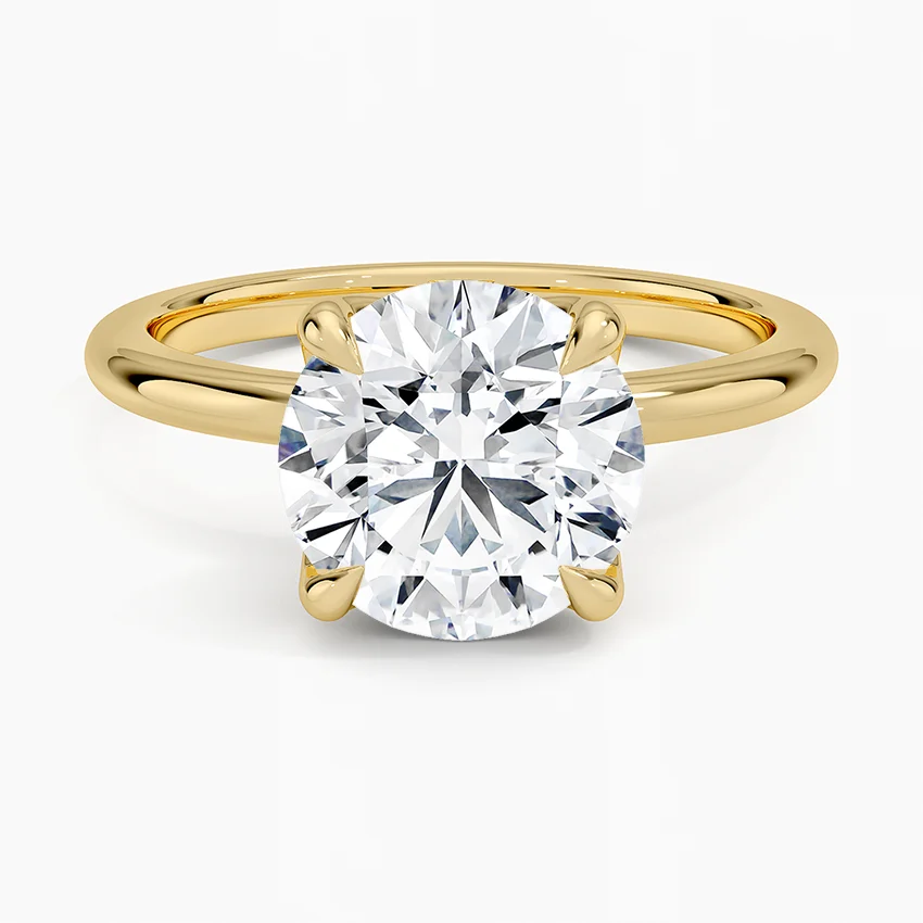 2.5ct Round Cut Solitaire Diamond Wedding Ring