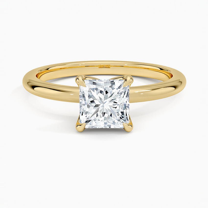 1ct Princess Cut Solitaire Diamond Wedding Ring