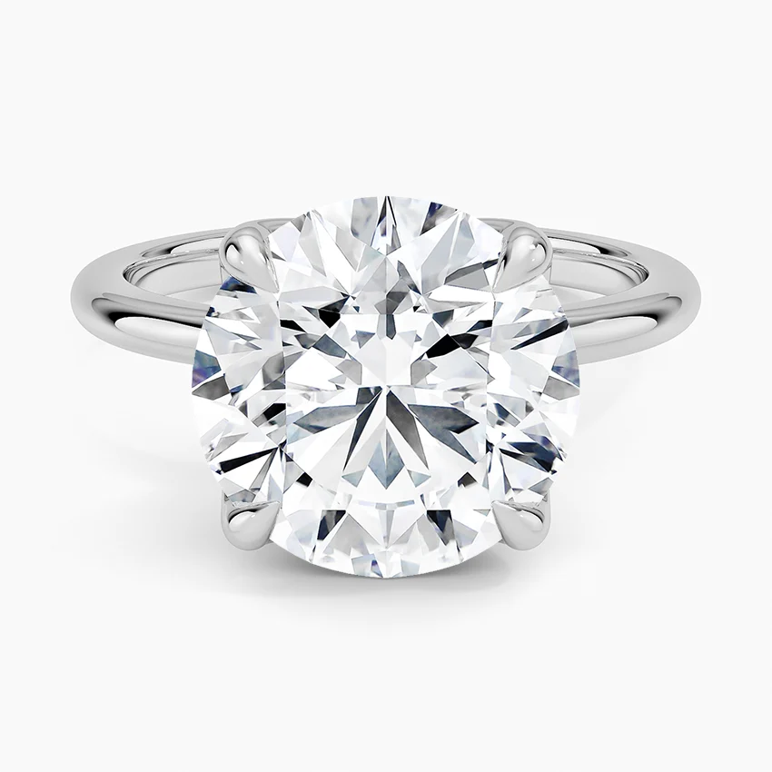 5ct Round Cut Solitaire Diamond Wedding Ring