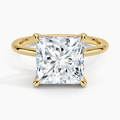 4ct Princess Cut Solitaire Diamond Wedding Ring