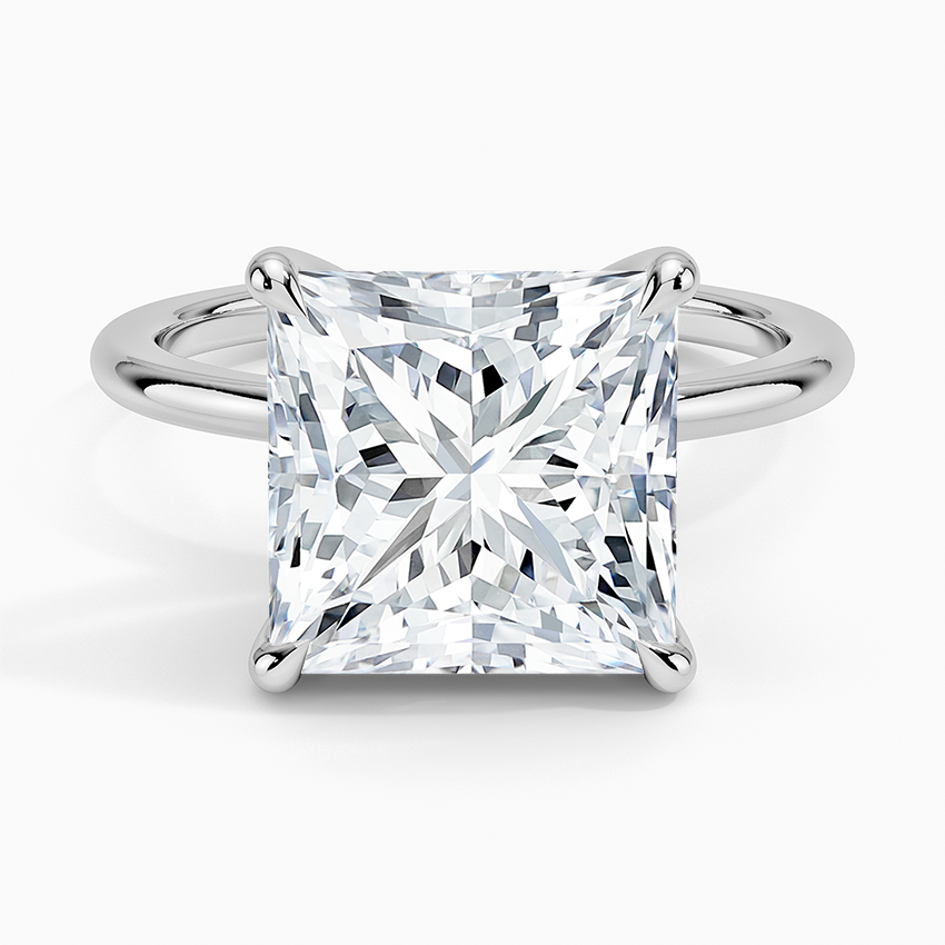 5ct Princess Cut Solitaire Diamond Wedding Ring