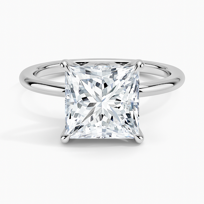 3ct Princess Cut Solitaire Diamond Wedding Ring