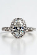 2 Carat Oval Cut Halo Diamond Engagement Ring