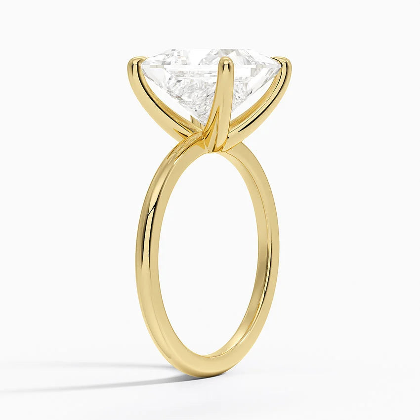 4.5ct Princess Cut Solitaire Diamond Wedding Ring