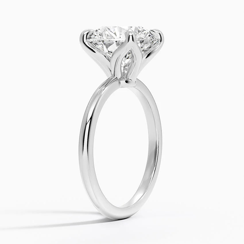 4ct Round Cut Solitaire Diamond Wedding Ring