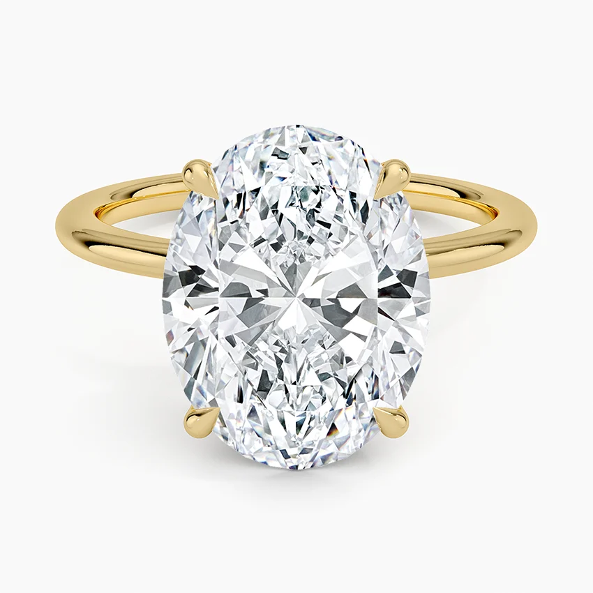 1ct Oval Cut Solitaire Diamond Wedding Ring