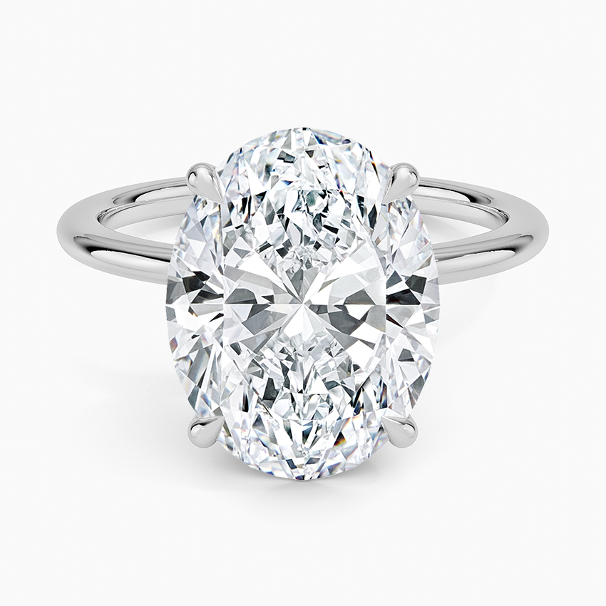 1ct Oval Cut Solitaire Diamond Wedding Ring