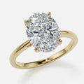 4.5ct Oval Cut Solitaire Diamond Wedding Ring