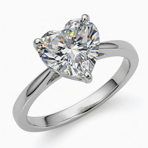 1.50ct Heart Cut Solitaire Diamond Wedding Ring