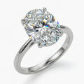 6ct Oval Cut Solitaire Diamond Wedding Ring