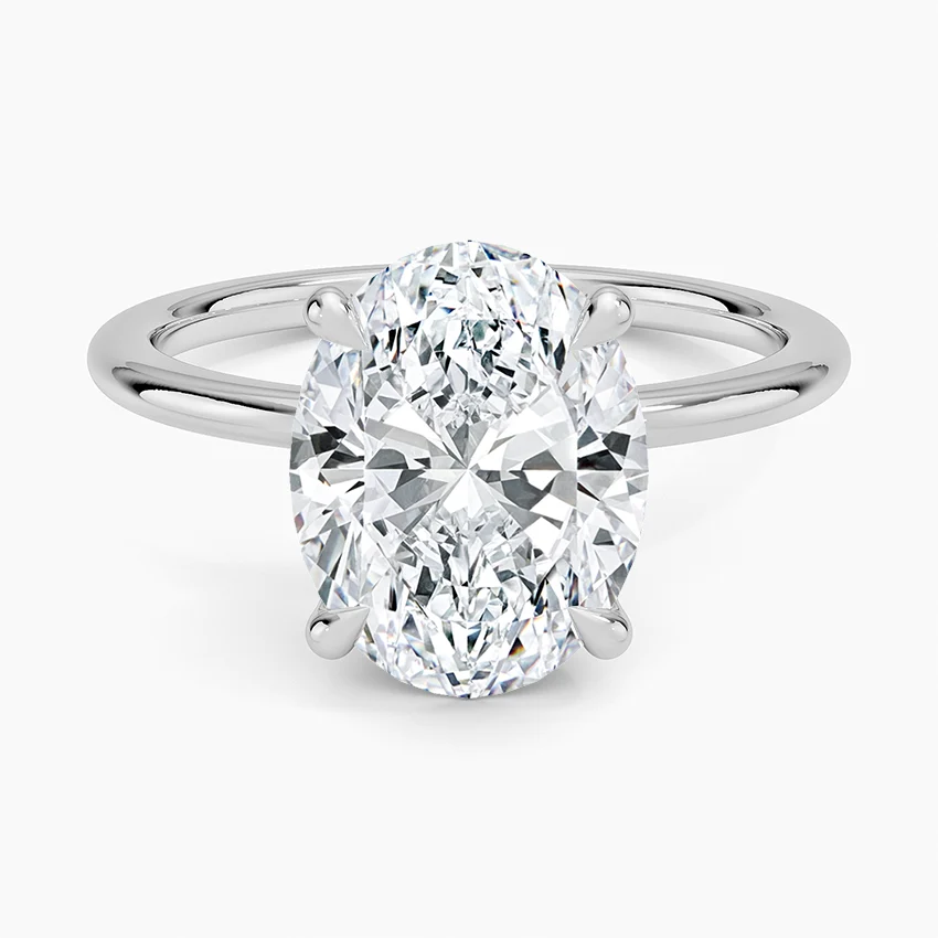 1ct Oval Cut Solitaire Diamond Wedding Ring