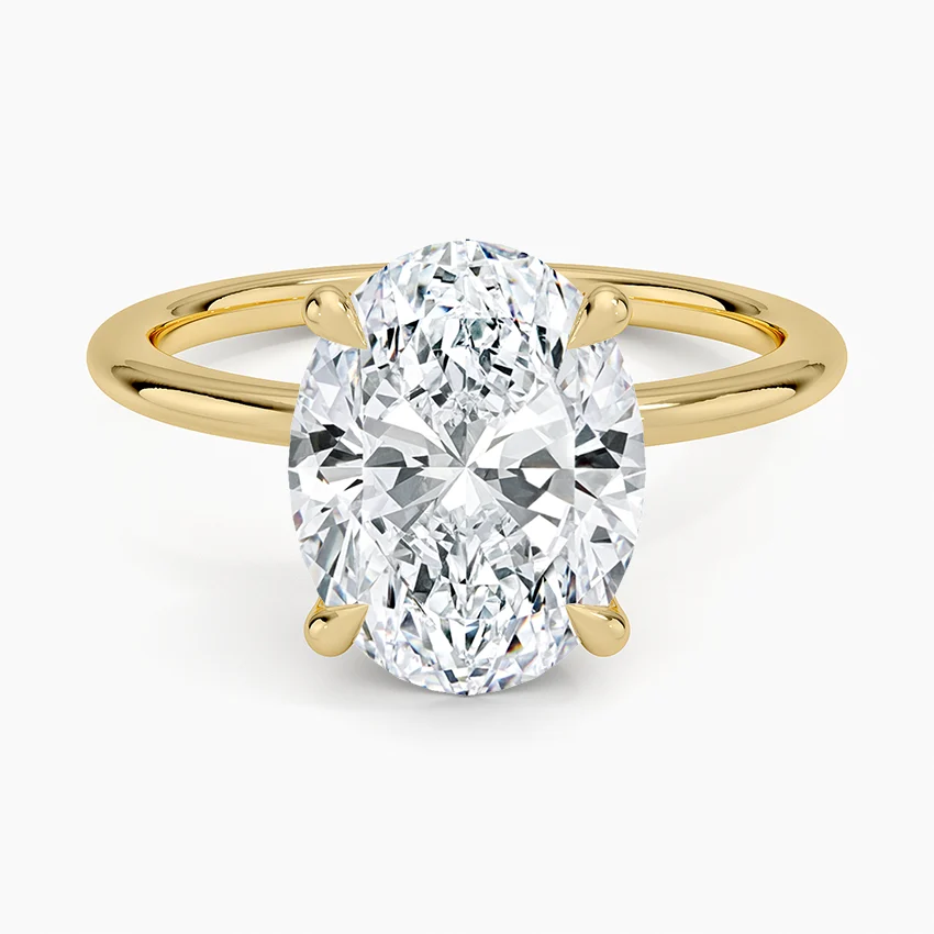 1ct Oval Cut Solitaire Diamond Wedding Ring