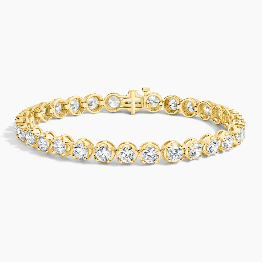 10ct Lab Diamond Gold Tennis Bracelet