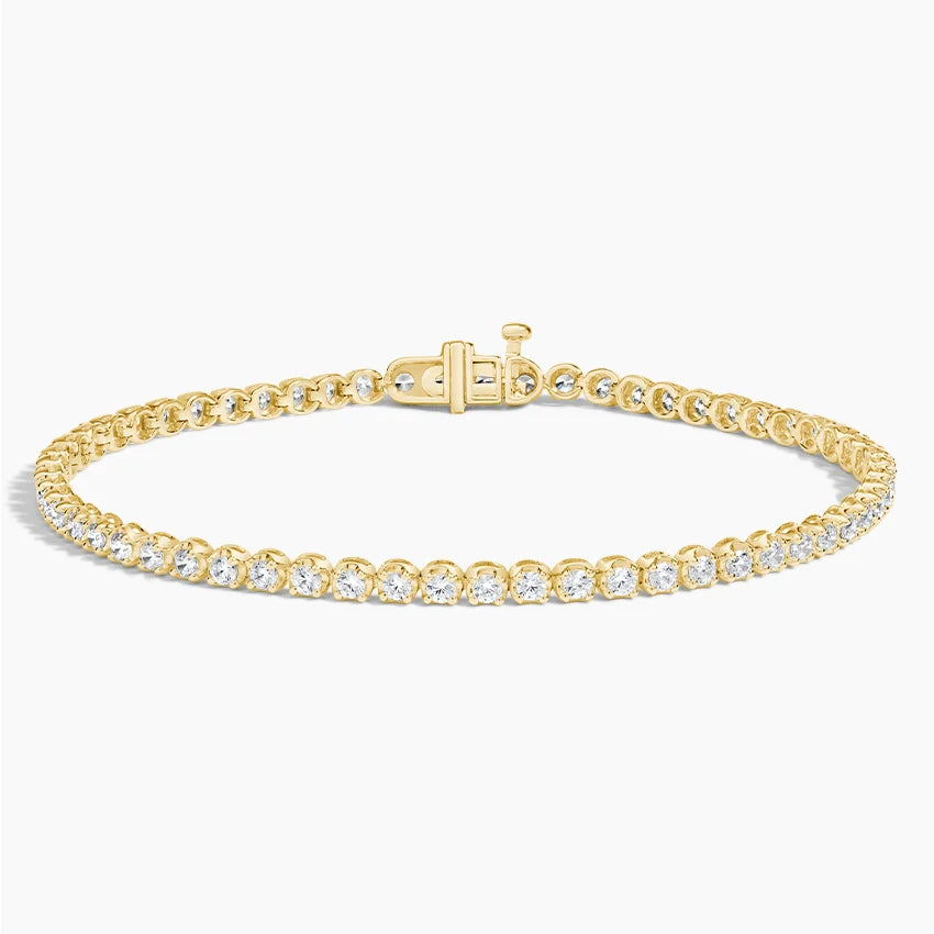 2ct Lab Diamond Gold Tennis Bracelet