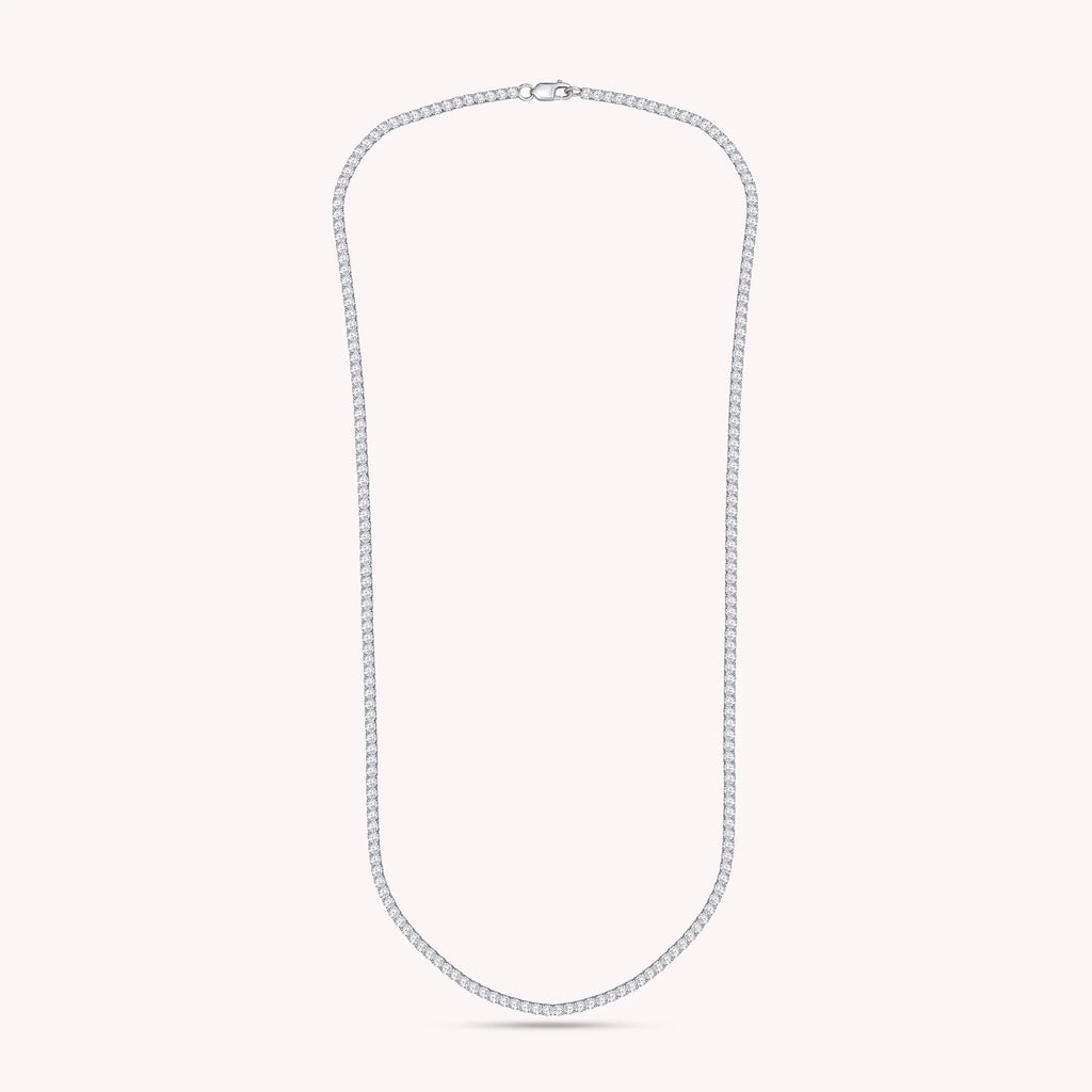 4cts Tennis Necklace 16in Round Cut Lab Grown Diamond