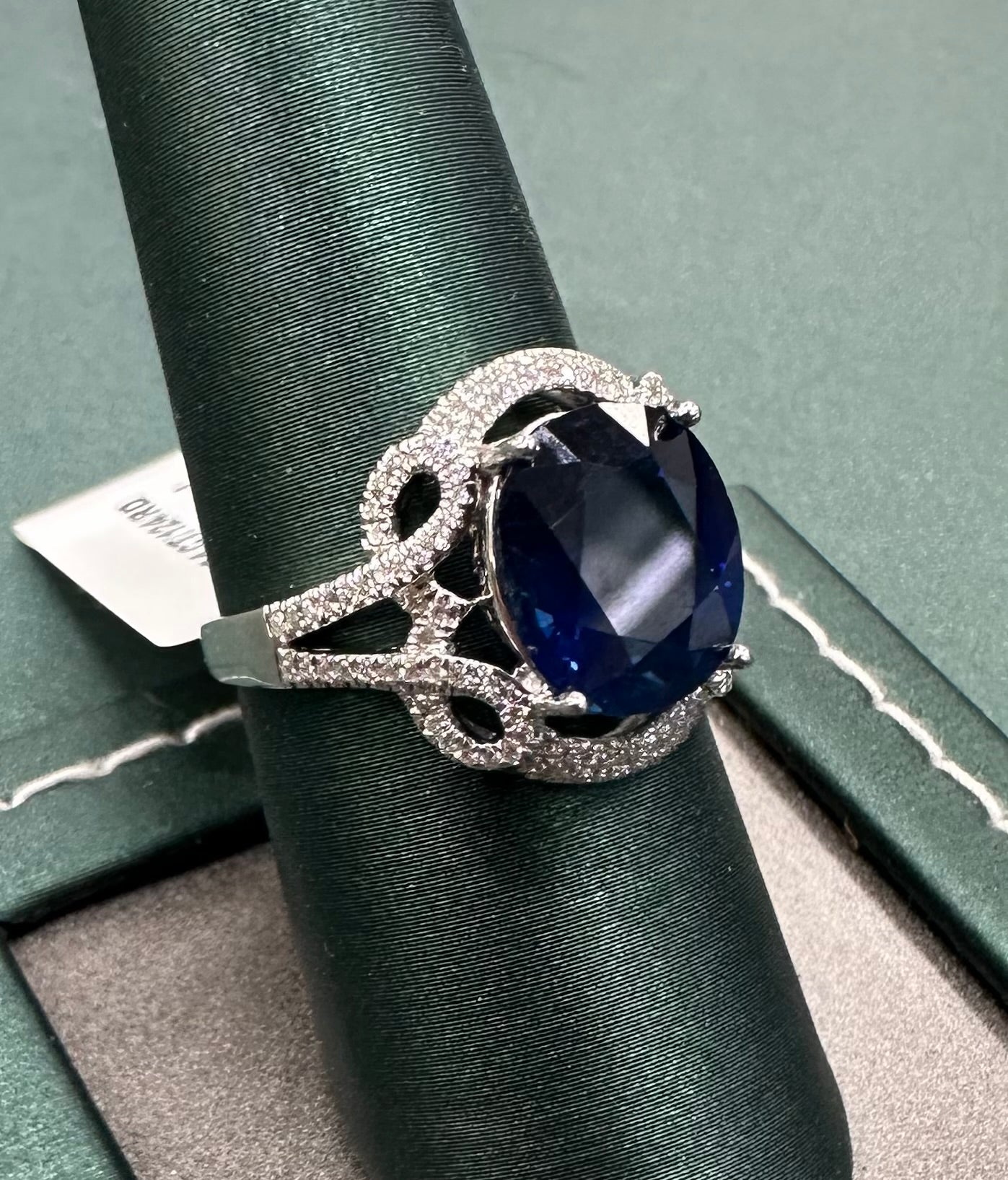 Medusa diamond and sapphire ring
