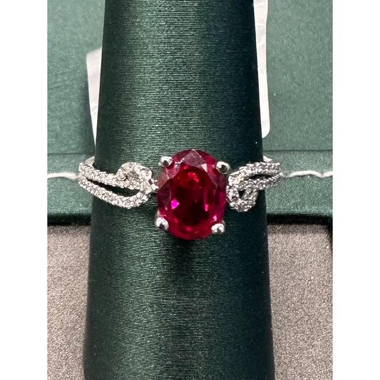 Ruby diamond Pilar ring