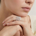 4K Gold 1CT Full Eternity Diamond Ring