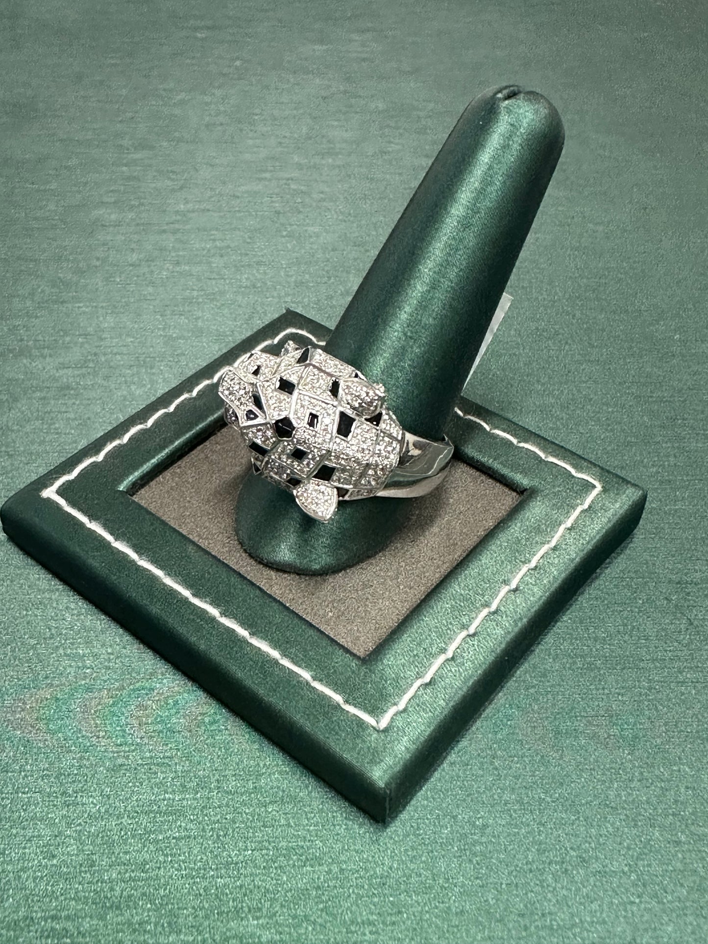 Panther diamond pinky ring