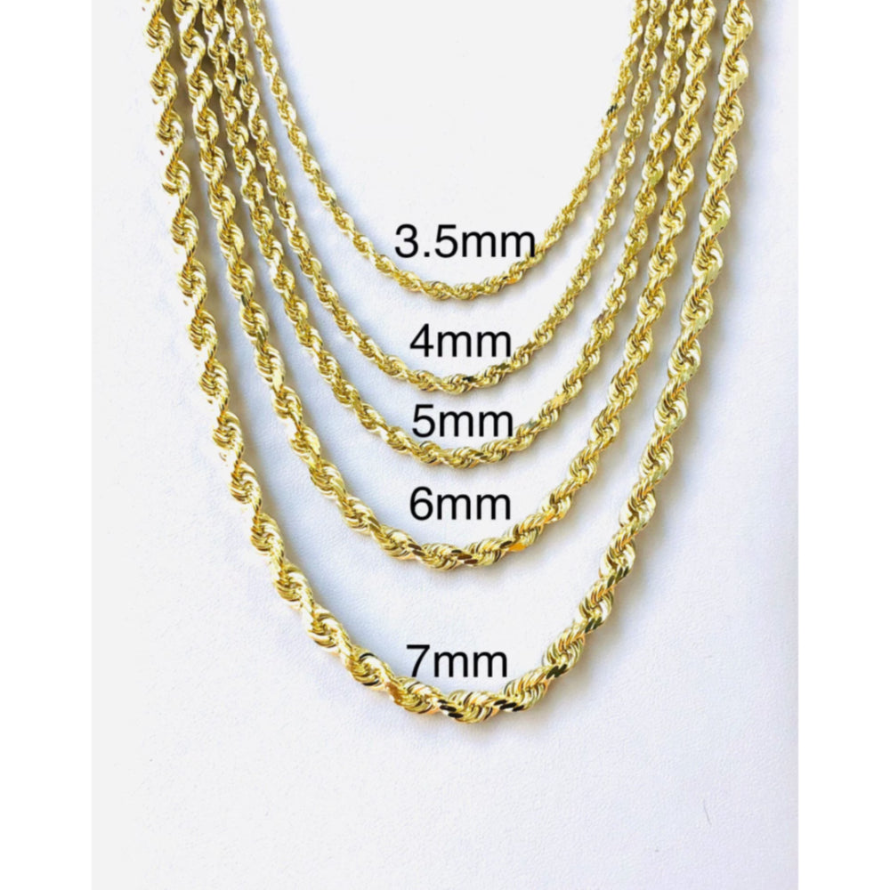 Rope chain 2.8 mm 22 inches 14k