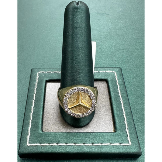Benz Trophy Diamond Pinky Ring