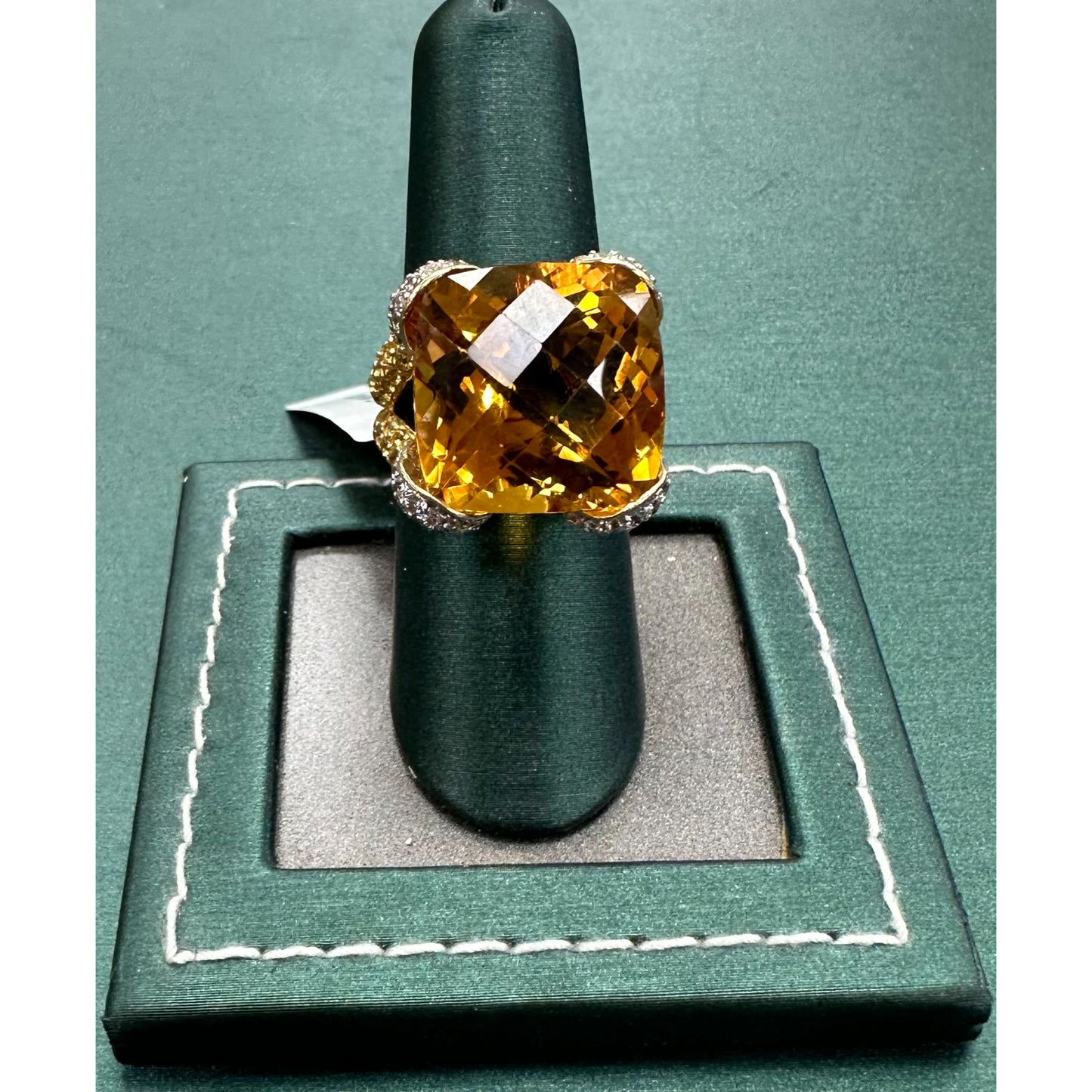Citrine Queen Crown Ring