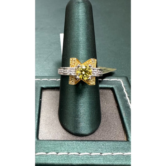 Crown V Diamond Ring